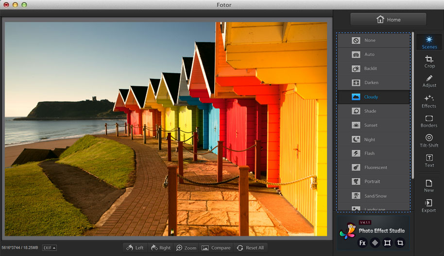 photo enhancements in Fotor photo editor for Mac